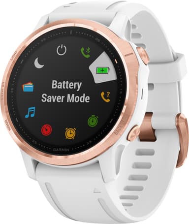 Garmin Fenix 6s Pro GPS träningsklocka 42 mm (roséguld/vit)