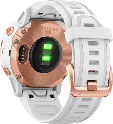 Garmin Fenix 6s Pro GPS träningsklocka 42 mm (roséguld/vit)