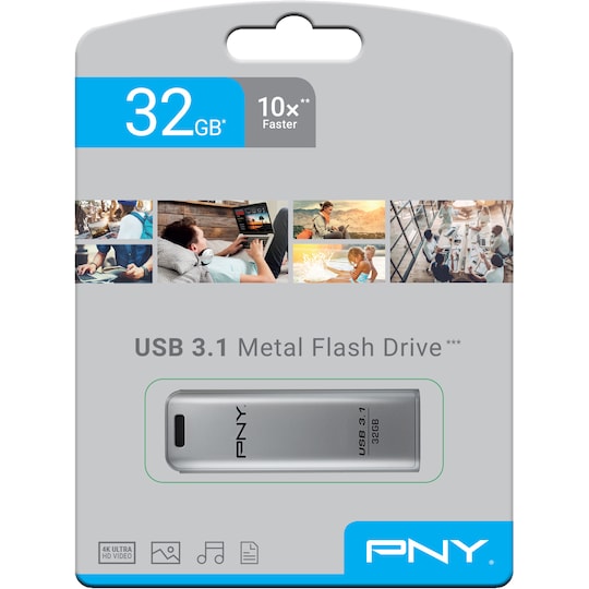 PNY Elite Steel USB 3.1 minne 32 GB
