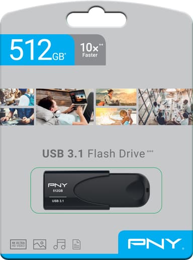 PNY Attache 4 USB 3.1 minne 512 GB