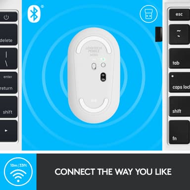 Logitech Pebble M350 trådlös mus (vit)