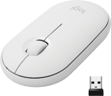 Logitech Pebble M350 trådlös mus (vit)