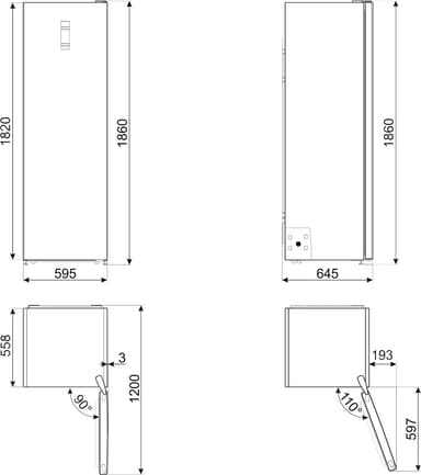 Smeg Universal kylskåp FA402PXNE