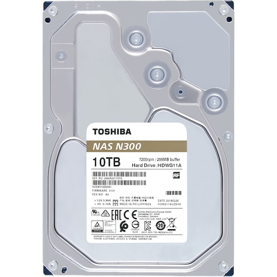 Toshiba N300 NAS intern hårddisk (10 TB)