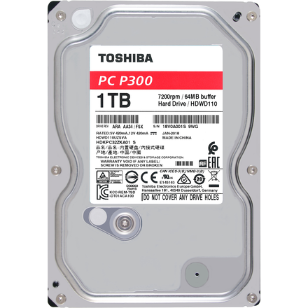 Toshiba P300 intern hårddisk (1 TB)