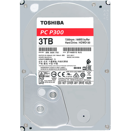 Toshiba P300 intern hårddisk (3 TB)