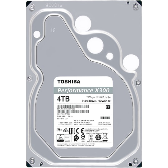 Toshiba X300 intern hårddisk (4 TB)
