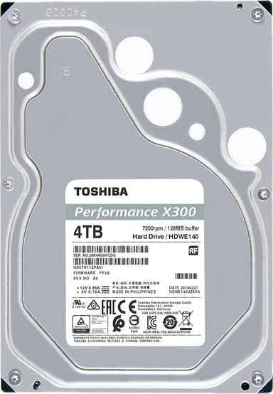 Toshiba X300 intern hårddisk (4 TB)