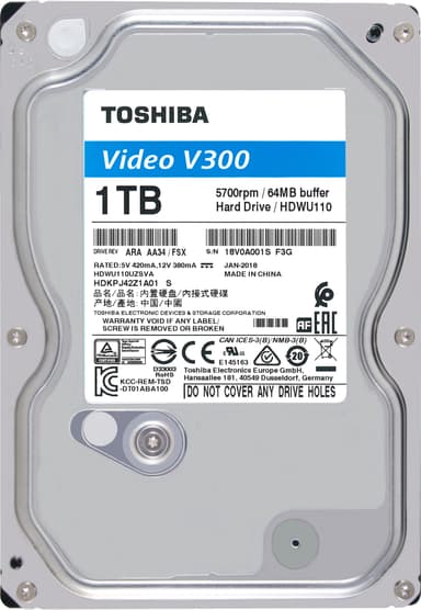 Toshiba V300 Streaming intern hårddisk (1 TB)