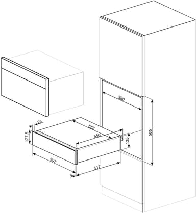 Smeg Serie Victoria Värmelåda CPR915P (gräddvit)