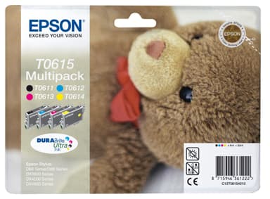 Epson Bläckpatron DuraBrite Ultra T0615 Cyan Magenta Gul Svart