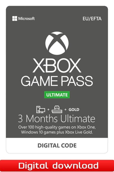 Xbox Game Pass Ultimate 3 månaders prenumeration - XBOX One,PC Windows