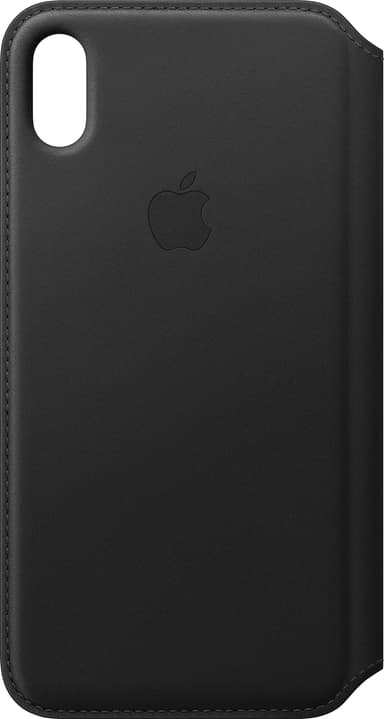iPhone Xs Max  läder foliofodral (svart)