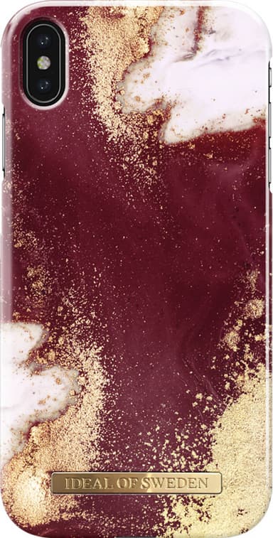 iDeal fodral för Apple iPhone  Xs Max (golden burgundy marble)