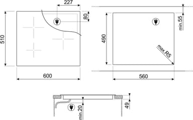 Smeg Serie Universiell Induktionshäll SI2M7643D (60cm)