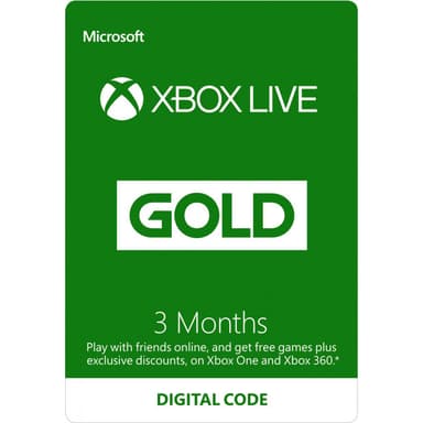 Xbox LIVE 3 månaders medlemskap Gold (nedladdning)