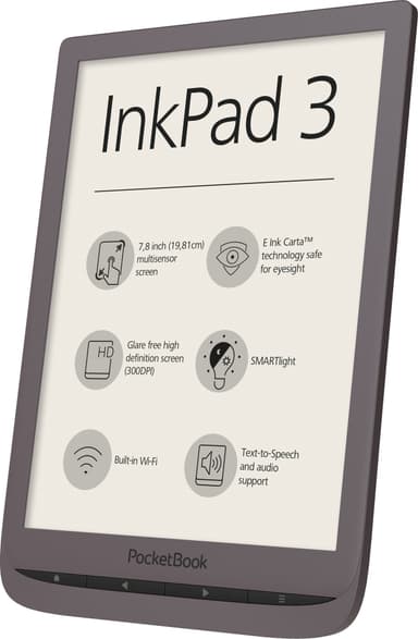 PocketBook InkPad 3 läsplatta (mörkbrun)