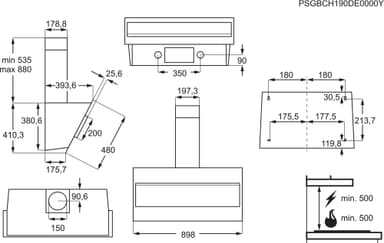 Electrolux Serie 600 Vägghängd Köksfläkt LFV319W (vit 90cm)