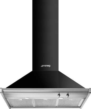 Smeg Serie Classic Vägghängd Köksfläkt KD90HNE (svart 90cm)