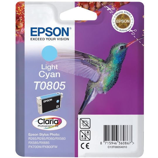 Epson Bläckpatron T0805 Claria Light Cyan