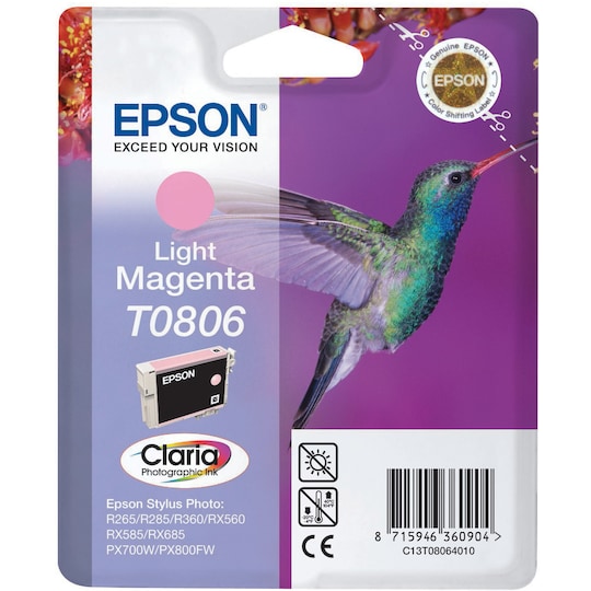 Epson Bläckpatron T0806 Claria Ljus Magenta