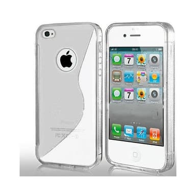 S Line silikon skal Apple iPhone 4 / 4S Vit