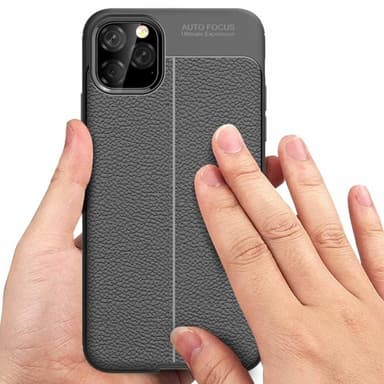 Läder mönstrat TPU skal Apple iPhone 11 Pro Max (6.5")  - Blå