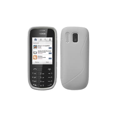S Line silikon skal Nokia Asha 202 Vit