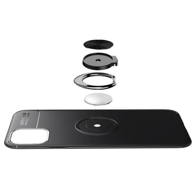 Slim Ring Case Apple iPhone 11 Pro Max (6.5")  - Svart/Röd