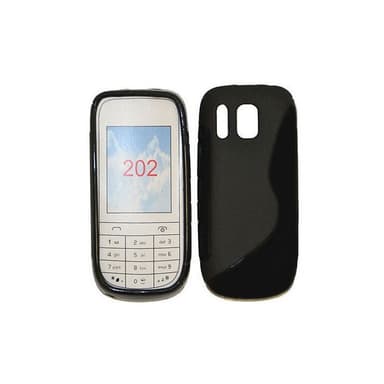S Line silikon skal Nokia Asha 202 Vit