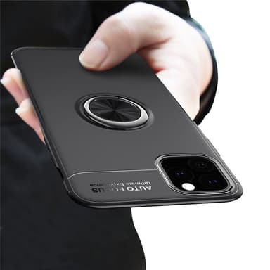 Slim Ring Case Apple iPhone 11 Pro Max (6.5")  - Svart/Röd
