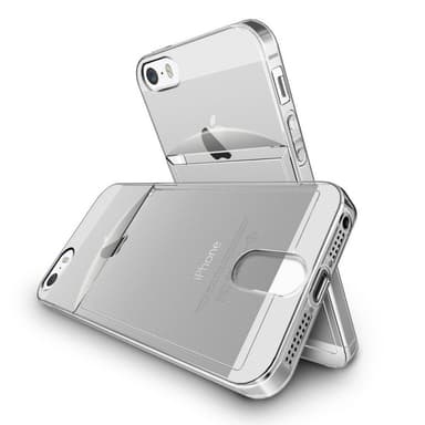 Silikon skal med kortplats Apple iPhone 5, 5S, 5SE  - Transparent