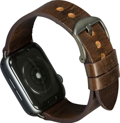 dbramante1928 Bornholm Apple Watch 42-45 mm klockarmband (brunt/grått)