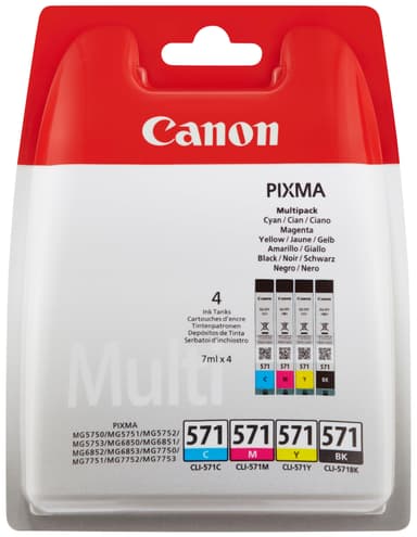 Canon Bläckpatroner CLI-571 Cyan Magenta Gul Sort)