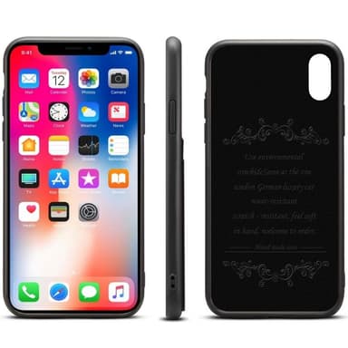 Denior Läderskal med kortfack Apple iPhone XS Max (6.5")  - Röd
