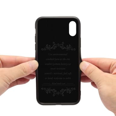 Denior Läderskal med kortfack Apple iPhone XS Max (6.5")  - Röd