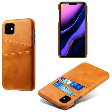 Retro skal med kortplatser Apple iPhone 11 (6.1")  - Mörk Grå