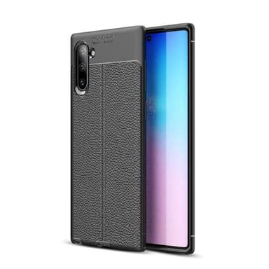Läder mönstrat TPU skal Samsung Galaxy Note 10 (SM-N970F)  - Blå