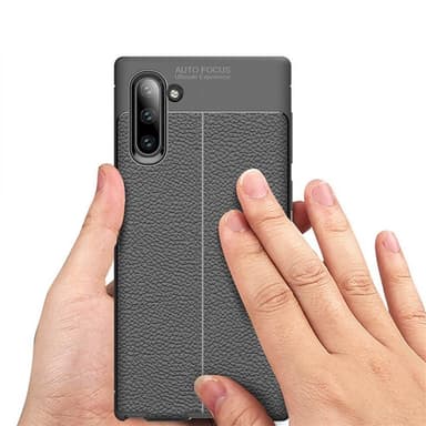 Läder mönstrat TPU skal Samsung Galaxy Note 10 (SM-N970F)  - Blå