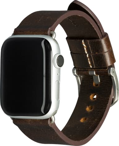 dbramante1928 Bornholm Apple Watch 42-45 mm klockarmband(brunt/silver)