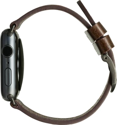 dbramante1928 Bornholm Apple Watch 42-45 mm klockarmband (brunt/grått)