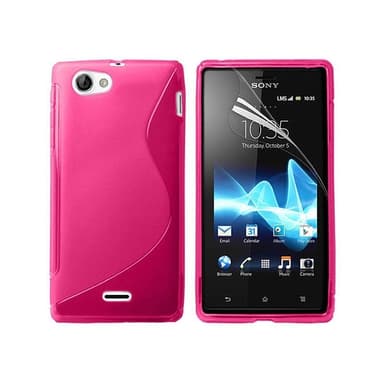 S Line silikon skal Sony Xperia J (ST26i) Vit