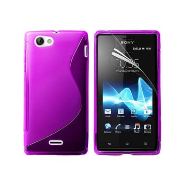 S Line silikon skal Sony Xperia J (ST26i) Vit