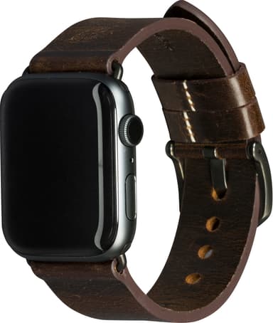 dbramante1928 Bornholm Apple Watch 42-45 mm klockarmband (brunt/grått)