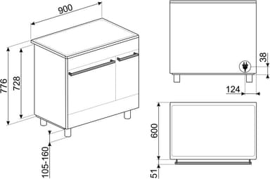 Smeg Classic 90 cm induktionsspis SSK92IMX8 (rostf