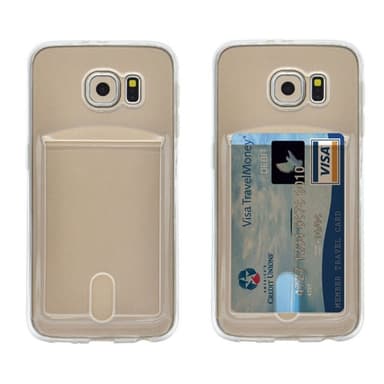 Silikon skal med kortplats Samsung Galaxy S6 (SM-G920F)  - Grå