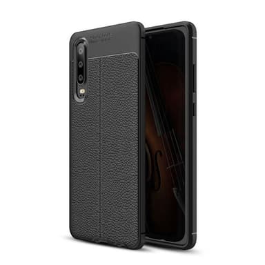 Läder mönstrat TPU skal Huawei P30 Lite (MAR-LX1)  - Blå