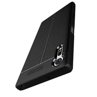 Läder mönstrat TPU skal Sony Xperia XZ / XZs (F8331)  - Svart