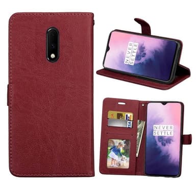 Mobilplånbok 3-kort OnePlus 7  - Röd