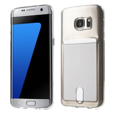 Silikon skal med kortplats Samsung Galaxy S7 Edge (SM-G935F)  - Grå